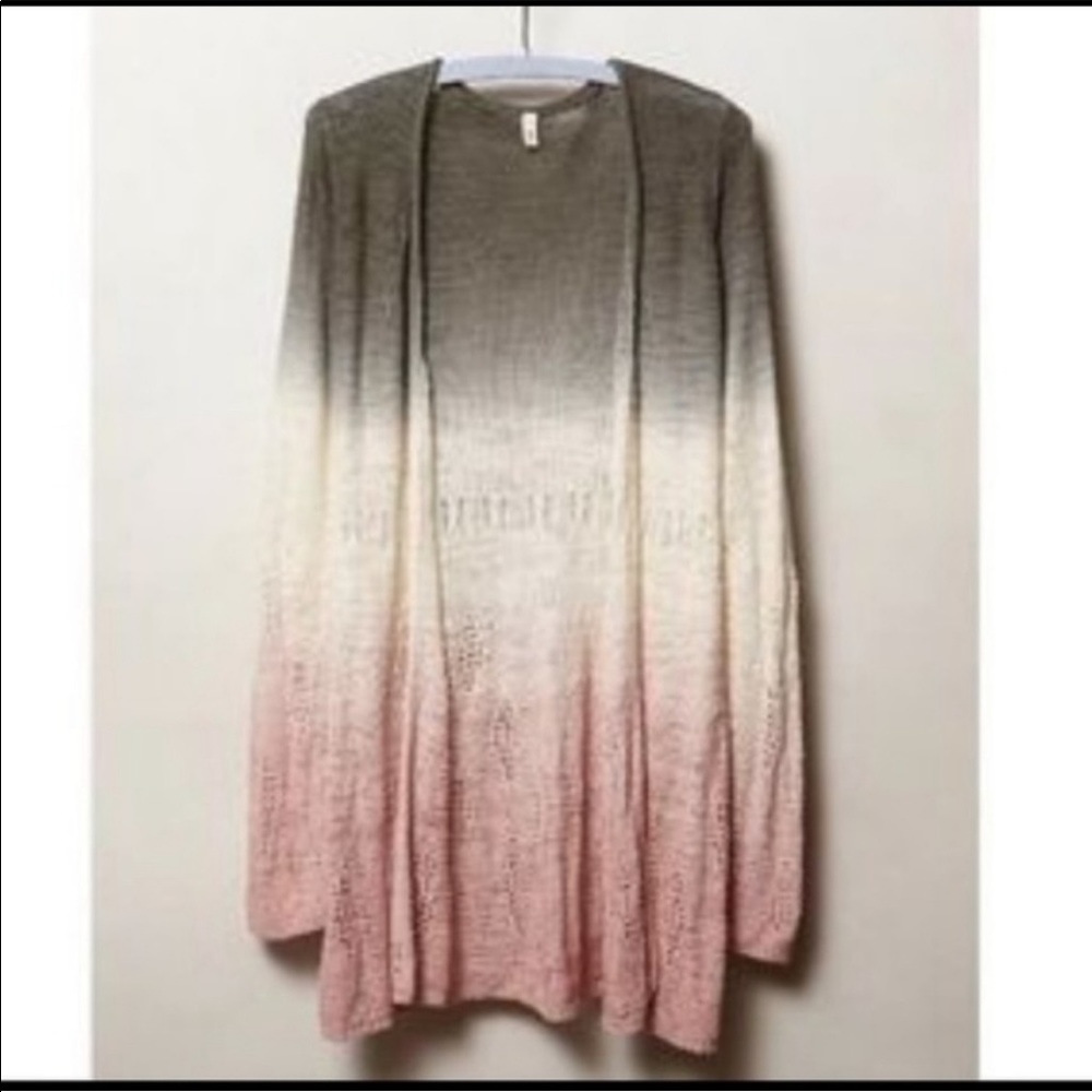 Anthropologie Moth Ombré Open Cardigan